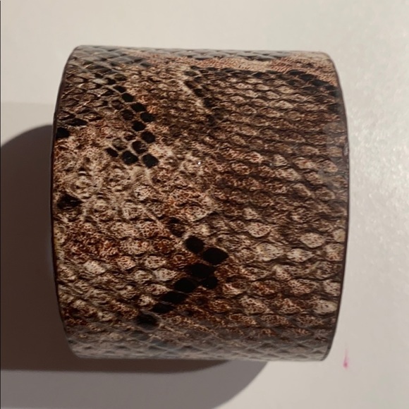 Bracelet Metal snake leather cuff lot of two - Picture 5 of 11